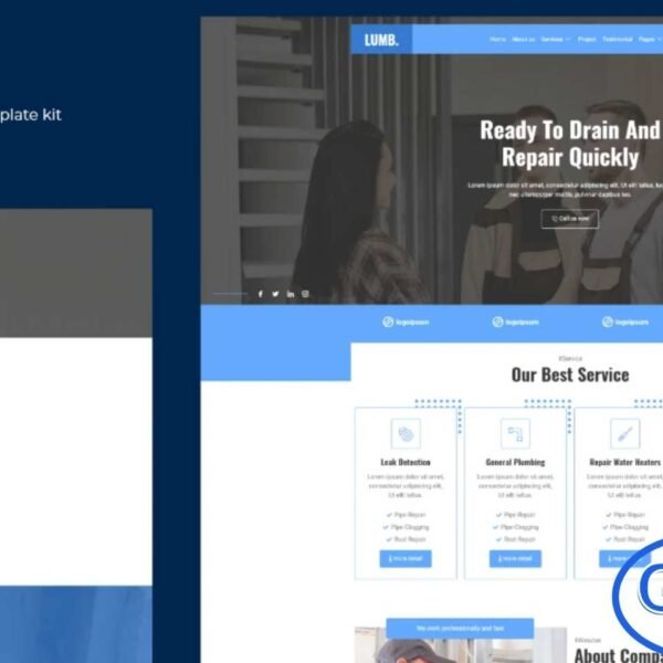 Lumb – Plumbing Service Elementor Template Kit Lumb is a modern and professional Elementor Template Kit designed specifically for plumbing service companies and related businesses. With its clean and responsive design, Lumb allows you to showcase your plumbing services, team, and projects in a visually appealing and professional way.