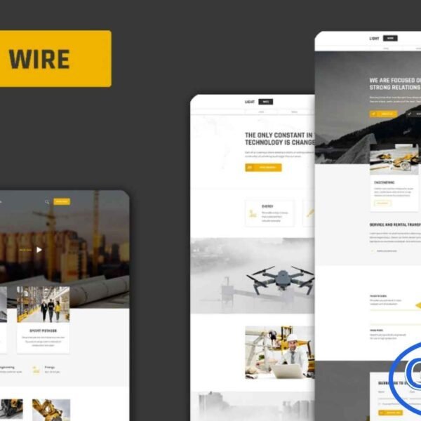 Lightwire – Construction & Industry Elementor Template Kit Lightwire is a modern and professional Elementor Template Kit designed specifically for construction companies, industrial businesses, and related services. Featuring a complete set of pre-designed wireframe components, Lightwire allows you to showcase projects, services, and company information in a clean and functional layout.