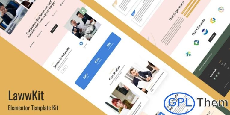 LawwKit – Legal Practice Elementor Template Kit LawwKit is a professional Elementor Template Kit crafted for law firms, attorneys, consulting agencies, and other legal service providers. Featuring a clean, modern, and trustworthy design, LawwKit helps you build a strong online presence that reflects professionalism and reliability.