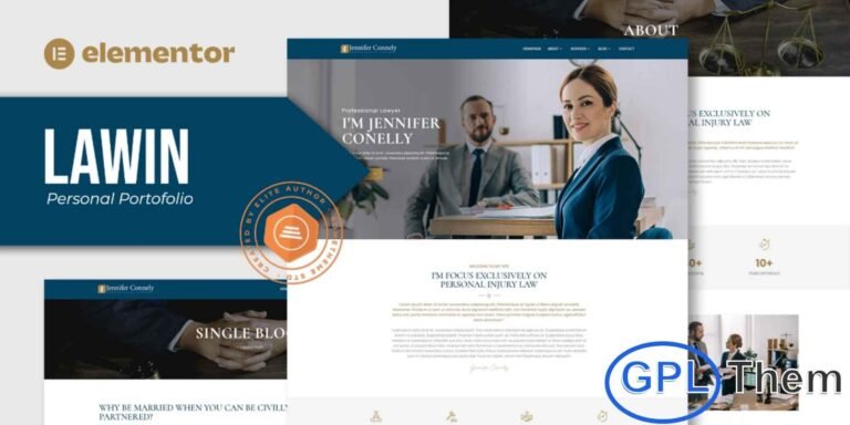 Lawin – Lawyer & Attorney Personal Portfolio Elementor Template Kit Lawin is a fully responsive and modern Elementor Template Kit designed for lawyers, attorneys, and legal professionals who want to showcase their personal portfolio, services, and expertise. With a clean and professional design, Lawin makes it easy to create an impressive online presence without any coding knowledge.