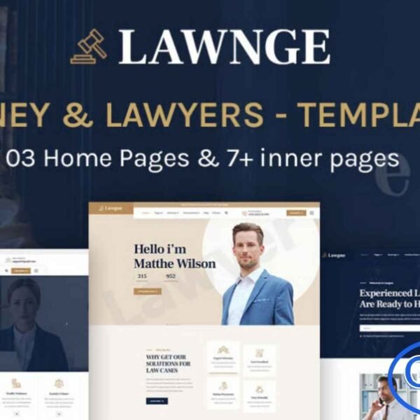 Lawgne – Attorney & Lawyers Elementor Template Kit Lawgne is a professional Elementor Template Kit designed specifically for lawyers, attorneys, and law firms. It offers a modern, clean design with a wide range of pre-built elements to showcase legal services, introduce your law office, and present your legal team effectively.
