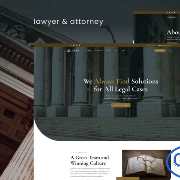 Lawex – Lawyer & Attorney Elementor Template Kit Lawex is a professional Elementor Template Kit designed to help lawyers, attorneys, and law firms create a fully functional and modern website quickly. Built with Elementor Page Builder, this kit offers a clean, responsive, and customizable design that allows you to showcase your legal services, team, and expertise with ease.