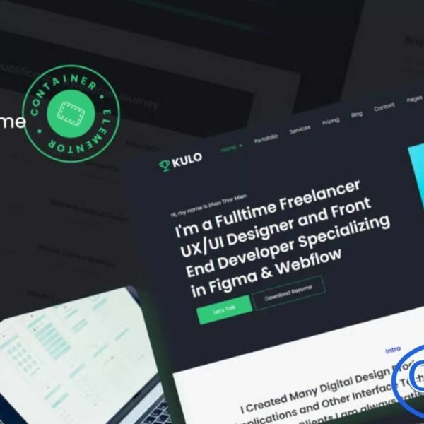 Kulo – Professional Resume Elementor Template Kit Kulo is a modern and professional Elementor Template Kit designed for creating impressive resume and portfolio websites. Perfect for photographers, designers, developers, freelancers, and creative agencies, this kit helps you present your skills, experience, and achievements in a polished and visually appealing way.