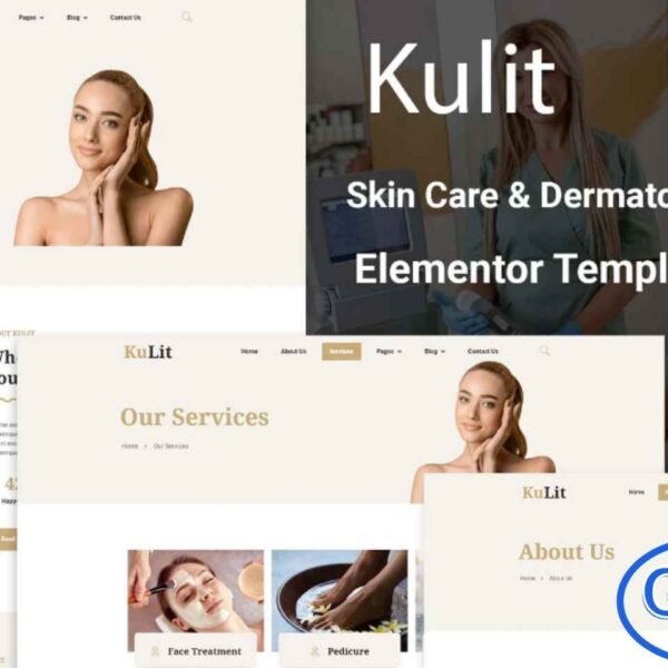 Kulit – Skin Care & Dermatology Elementor Template Kit Kulit is a modern and elegant Elementor Template Kit crafted for dermatology clinics, skincare centers, and beauty treatment websites. It features a clean, soothing design that highlights your services and expertise with a professional touch. Built with user-friendliness in mind, Kulit allows you to create a fully functional website without any coding skills.