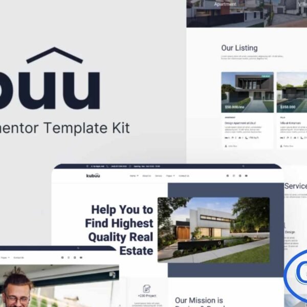 Kubuu – Real Estate Elementor Template Kit Kubuu is a modern and fully-featured Elementor Template Kit designed for Real Estate, Architecture, Interior Design, and Furniture websites. With its clean, elegant, and professional layout, Kubuu helps you showcase properties, projects, and design portfolios in style.