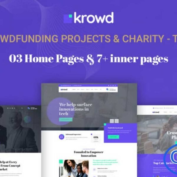 Krowd – Crowdfunding Projects & Charity Elementor Template Kit Krowd is a professional and modern Elementor Template Kit designed for crowdfunding, fundraising, charity, nonprofit organizations, and donation-based websites. Perfect for NGOs, mosques, foundations, and community support projects, Krowd helps you build a visually engaging and functional website to promote causes effectively.