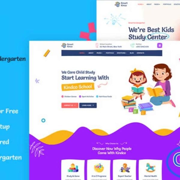 Kinco – Day Care & Kindergarten Elementor Template Kit Kinco is a bright and engaging Elementor Template Kit designed specifically for kindergartens, preschools, childcare centers, and early learning institutions. Perfect for showcasing educational programs, fun activities, and facilities, this kit helps you build a professional and inviting website with ease.
