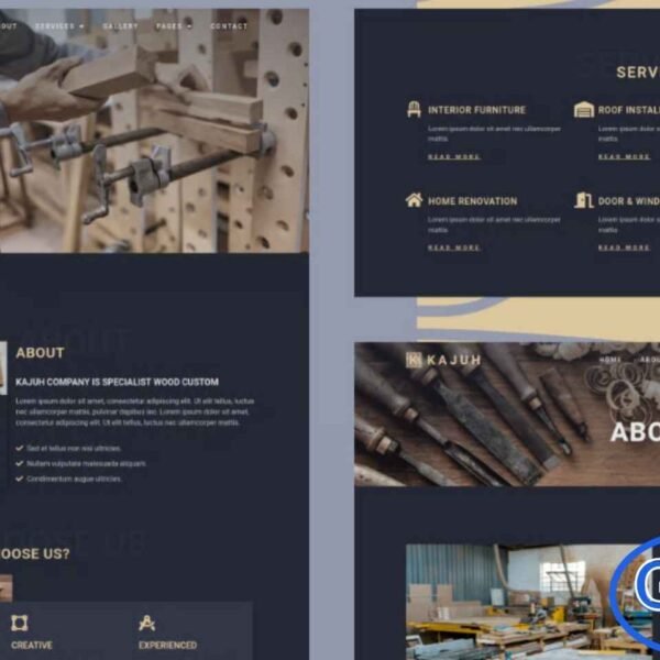 Kajuh – Carpenter Elementor Template Kit Kajuh is a modern and professional Elementor Template Kit designed for carpenters, woodworking services, and furniture craftsmen. It helps you showcase your services in a stylish and organized way, making your business look professional online.