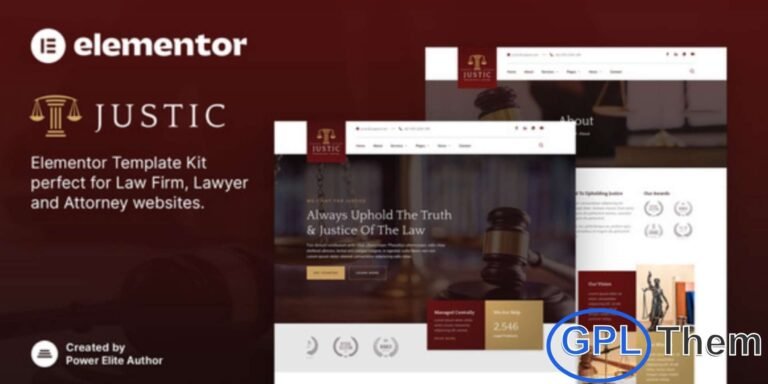 Justic – Law Firm & Legal Services Elementor Template Kit Justic is a clean, modern, and professional Elementor Template Kit designed for law firms, attorneys, lawyers, advocates, notary publics, legal consultants, and other legal service providers. This fully responsive kit features a retina-ready design and allows you to create a polished, professional website easily using Elementor’s drag-and-drop builder—no coding required.