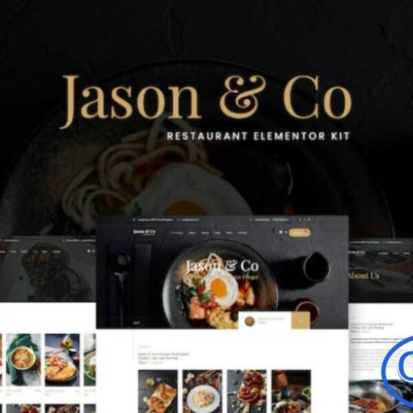 Jason & Co – Restaurant & Cafe Elementor Template Kit Jason & Co is a modern and elegant Elementor Template Kit designed specifically for restaurants, cafes, and bistros. With a clean and professional layout, this template kit allows you to showcase your menu, services, and dining experience in style.