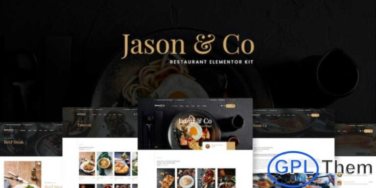 Jason & Co – Restaurant & Cafe Elementor Template Kit Jason & Co is a modern and elegant Elementor Template Kit designed specifically for restaurants, cafes, and bistros. With a clean and professional layout, this template kit allows you to showcase your menu, services, and dining experience in style.
