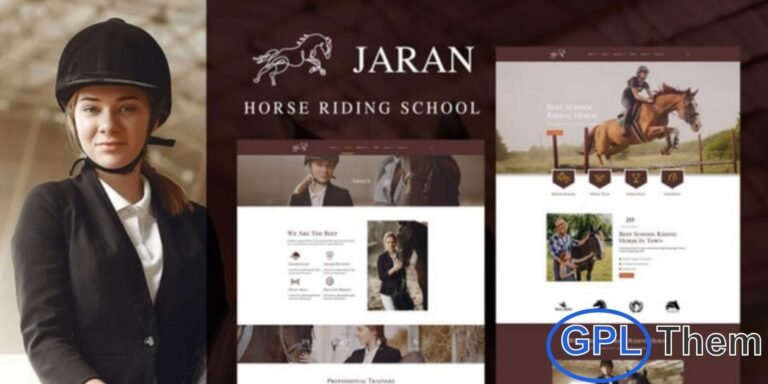 Jaran – Horse Riding School Elementor Template Kit Jaran is a professional and modern Elementor Template Kit designed for horse riding schools, equestrian centers, and riding academies. With clean and visually appealing layouts, this template kit makes it easy to showcase your courses, instructors, facilities, and events.