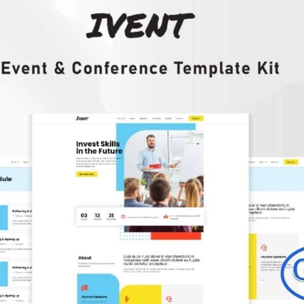 Ivent – Event & Conference Elementor Template Kit Ivent is a modern and professional Elementor Template Kit designed for events, conferences, workshops, and seminars. Perfect for organizers, trainers, and educational institutions, this template kit helps you showcase events, schedules, speakers, and registration details in a visually appealing way.