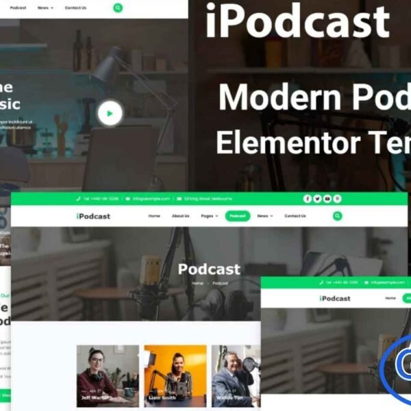 iPodcast – Modern Podcast Elementor Template Kit iPodcast is a sleek and modern Elementor Template Kit designed for podcasters, radio shows, and audio content creators. With a fully responsive and user-friendly design, iPodcast allows you to showcase episodes, hosts, and subscription options professionally. Built with Elementor, it requires no coding, making it easy to customize and launch your podcast website quickly.