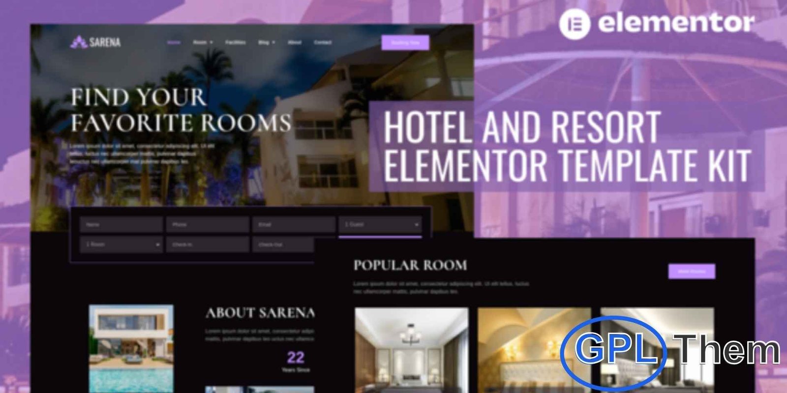 Sarena – Hotel & Resort Elementor Template Kit Sarena – Hotel & Resort Elementor Template Kit Sarena is a modern and elegant Elementor Template Kit designed for hotels, resorts, guesthouses, and hospitality businesses. With a contemporary design and fully responsive layout, this template kit allows you to showcase your accommodations, amenities, and services professionally.