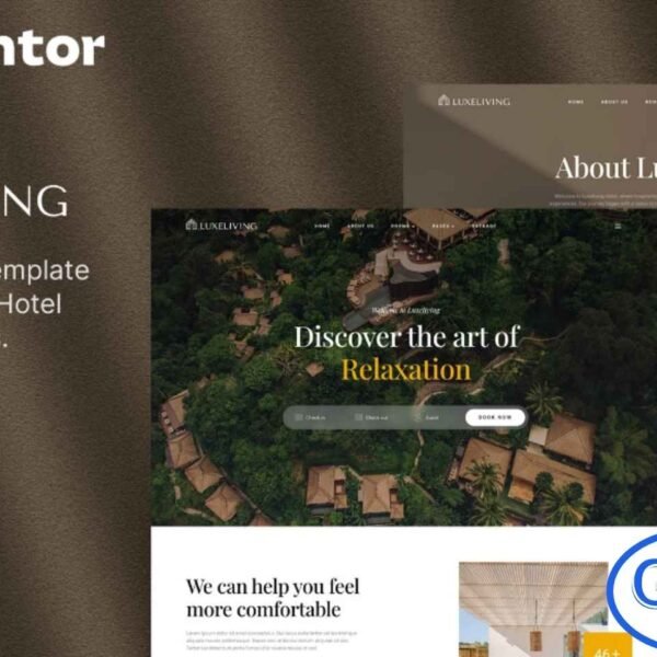 Luxeliving – Luxury Resort & Hotel Elementor Template Kit Luxeliving is a modern and stylish Elementor Template Kit designed for luxury hotels, resorts, villas, guesthouses, hostels, and other hospitality businesses. With a contemporary and elegant design, this template kit helps you create a sophisticated online presence to showcase your accommodations, amenities, and services.