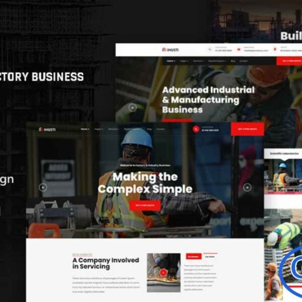 Inusti – Industrial & Factory Business Elementor Template Kit Inusti is a modern and professional Elementor Template Kit designed for construction companies, factories, industrial businesses, manufacturing firms, and building services. Perfect for corporate or private construction projects, this template kit provides a complete and visually appealing layout to showcase your services, projects, and expertise.