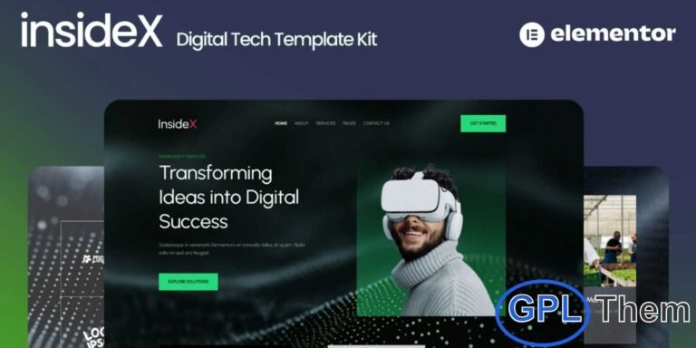 InsideX – IT Solution & Service Elementor Template Kit InsideX is a modern and professional Elementor Template Kit designed for IT solution providers, technology services, and service-oriented businesses. With a sleek, tech-inspired layout, this template kit allows you to showcase IT services, innovative solutions, and completed projects effectively.