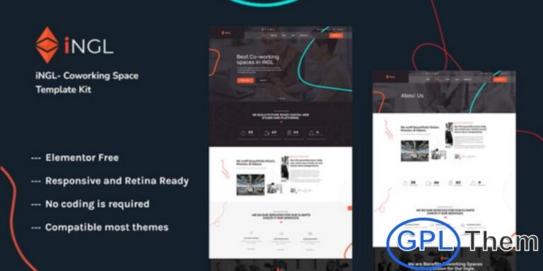 Ingl – Coworking Space Elementor Template Kit Ingl is a modern and professional Elementor Template Kit designed for coworking spaces, shared offices, and business hubs. Perfect for promoting office rentals, meeting rooms, and coworking services, this template kit features fully customizable layouts that replicate the demo design.