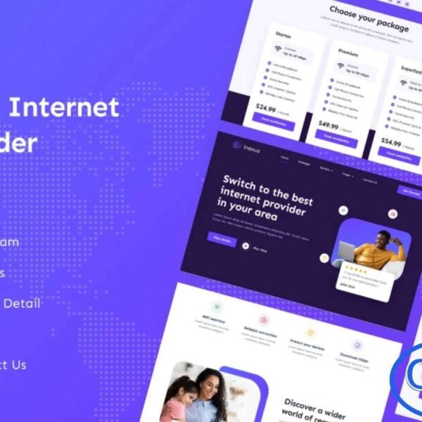 Inexus – Broadband & Internet Service Provider Elementor Template Kit Inexus is a modern and professional Elementor Template Kit designed for internet service providers, broadband companies, satellite TV providers, online TV platforms, cable television businesses, and telecommunications companies. Featuring a clean and responsive design, Inexus allows you to showcase services, pricing plans, coverage areas, and client testimonials effectively.
