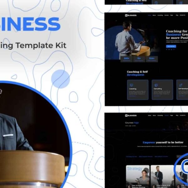 Inbusiness – Coaching Business Elementor Template Kit Inbusiness is a modern and professional Elementor Template Kit designed for coaches, trainers, and personal development experts. With a clean and elegant design, this template kit allows you to create a fully functional coaching website in minutes. Perfect for promoting coaching sessions, workshops, and events, Inbusiness helps you showcase your services, programs, and client success stories effectively.