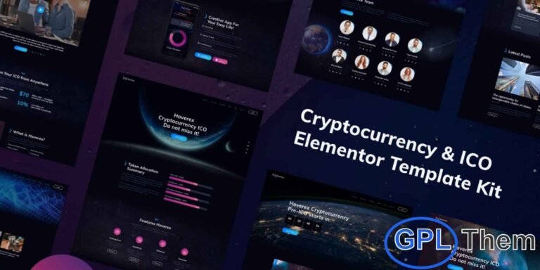 Hoverex – Cryptocurrency & ICO Elementor Template Kit Hoverex is a modern and professional Elementor Template Kit designed for cryptocurrency projects, ICOs, financial blogs, and fintech businesses. Ideal for crypto coaches, financial advisors, and bookkeeping services, this kit provides pre-designed templates to showcase services, insights, market updates, and client solutions effectively.