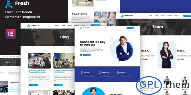 Fresh – Life Coach Elementor Template Kit Fresh is a modern and fully responsive Elementor Template Kit designed for life coaches, personal development experts, and wellness professionals. With clean and professional layouts, it allows you to showcase services, coaching programs, testimonials, and personal branding effectively. Fully optimized for all major web browsers, tablets, and mobile devices, Fresh ensures your website looks polished and functional on any screen.