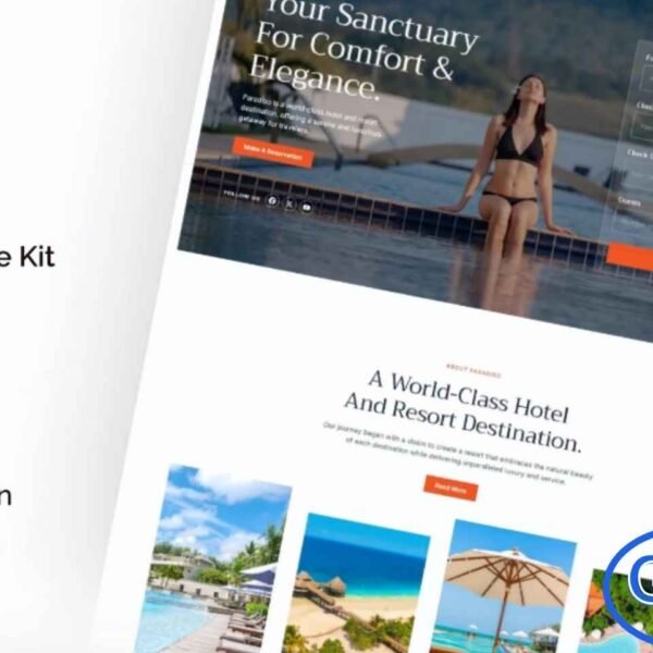 Paradiso – Hotel & Resort Elementor Template Kit Paradiso is a modern Elementor Template Kit tailored for hotels, resorts, and vacation rentals. Designed with a minimalist and elegant style, it allows you to showcase your property, amenities, and services in a professional and visually appealing way. Fully responsive and optimized for all devices and browsers, Paradiso ensures a seamless user experience.