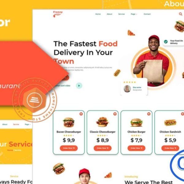 Frenzy – Food Delivery & Restaurant Elementor Template Kit Frenzy is a modern and fully responsive Elementor Template Kit designed for restaurants, cafes, and food delivery services. Perfect for businesses offering online ordering and delivery, Frenzy features clean, stylish layouts that showcase menus, promotions, and services effectively.