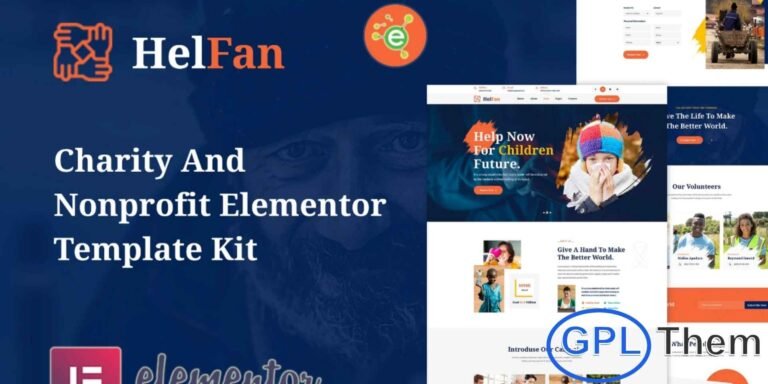HelFan – Charity & Nonprofit Elementor Template Kit HelFan is a modern and purpose-driven Elementor Template Kit crafted for charity, nonprofit, and fundraising organizations. Ideal for donation campaigns, charity foundations, crowdfunding projects, and humanitarian initiatives, this kit helps you build a professional and inspiring online presence with ease.