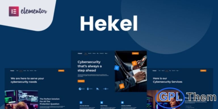 Hekel – Cyber Security Elementor Template Kit Hekel is a professional and modern Elementor Template Kit specially designed for Cyber Security, IT Solutions, and Technology businesses. Built for the Elementor Page Builder plugin, this kit helps you create a fully functional and visually striking website without writing a single line of code. It’s perfect for companies offering cybersecurity solutions, data protection, network security, and tech consultancy services.