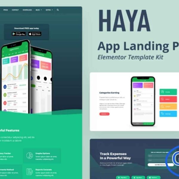 Haya – App Startup Elementor Template Kit Haya is a sleek and modern App Startup Elementor Template Kit designed to help mobile app developers, tech startups, and digital agencies build a professional online presence effortlessly. This template kit offers a clean and engaging layout, perfect for showcasing your app, portfolio, or technology services.