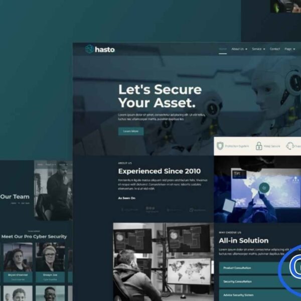 Hasto – Cyber Tech Security Service Elementor Template Kit Hasto is a modern and professional Elementor Template Kit designed for Cyber Tech and Security Service websites. It is perfect for businesses offering cybersecurity, data protection, network security, or IT infrastructure services. With its clean and futuristic design, Hasto helps you present your digital security solutions with confidence and credibility.