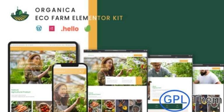 Organica – Eco Farm Elementor Template Kit Organica is a modern and professional Elementor Template Kit designed for eco farms, organic products businesses, and agricultural companies. Perfect for creating a company profile website, this template lets you showcase your products, services, and business with style.