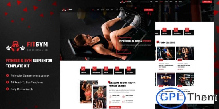 FitGym – Fitness & Gym Elementor Template Kit FitGym is a modern, colorful, and dynamic Elementor Template Kit designed for personal fitness trainers and sports instructors. With its vibrant design and 24+ ready-made sections, you can effortlessly build professional websites for powerlifters, boxers, CrossFit coaches, fitness studios, training centers, gyms, and wellness clubs.