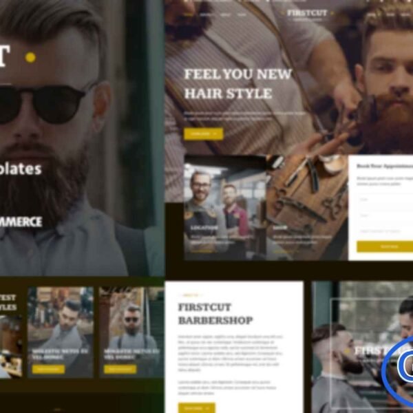 FirstCut – Barbershop & Men’s Grooming Elementor Template Kit FirstCut is a premium Elementor Template Kit created specifically for barbershops, men’s grooming studios, and hairstyling services. With its clean, bold, and masculine design, this kit helps you build a stylish and professional online presence that reflects your brand. It comes with 19 fully designed pages and sections, making it easy to showcase services, pricing, barbers, appointments, and more.
