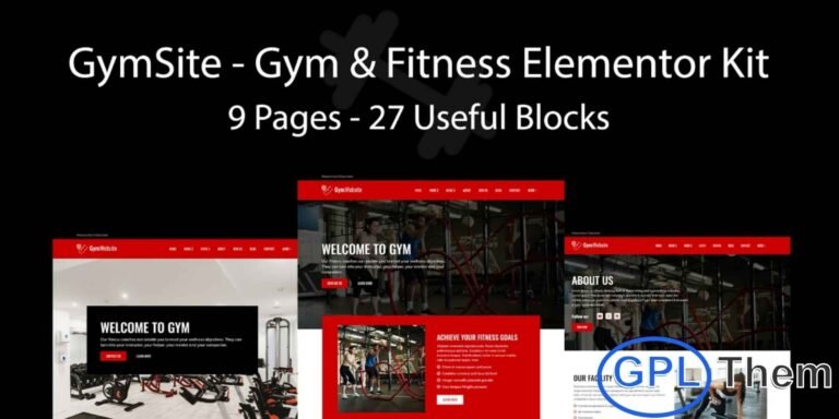 Gymsite – Gym & Fitness Elementor Template Kit Gymsite is a powerful and modern Elementor Template Kit designed for gym, fitness centers, personal trainers, and sports clubs. With its energetic and professional layout, this kit helps you build a strong online presence to showcase your classes, trainers, and membership plans effectively.