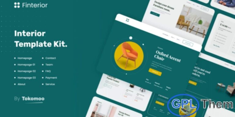 Finterior – Interior Design & Architecture Elementor Template Kit Finterior is a beautifully crafted Elementor Template Kit designed for interior design studios, architecture firms, real estate businesses, and modern furniture stores. With stylish layouts and a clean, contemporary design approach, this kit helps you build a polished and professional website without any coding.