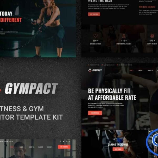 Gympact – Fitness & Gym Elementor Template Kit Gympact is a modern and stylish Elementor Template Kit specially designed for fitness centers, gyms, personal trainers, and health clubs. It offers a sleek, professional layout that helps you create a high-performing website to showcase workouts, classes, trainers, and membership plans. Fully responsive and retina-ready, Gympact ensures your site looks great on all devices.