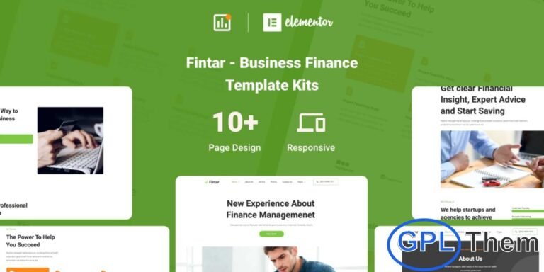 Fintar – Finance Management Elementor Template Kit Fintar is a clean and professional Elementor Template Kit designed for finance management, corporate services, and personal business portfolios. Built with pixel-perfect precision, this kit makes it easy to present your work, highlight your expertise, and showcase your services in a modern and trustworthy way.