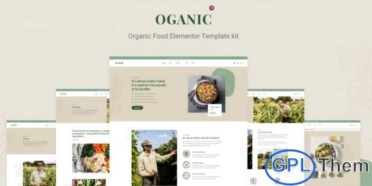 Oganic – Organic Food Elementor Template Kit Oganic is a modern and stylish Elementor Template Kit designed for organic food businesses and online stores. Featuring a fresh and creative layout, this template kit is fully compatible with WooCommerce, enabling you to quickly set up a professional and visually appealing eCommerce store.