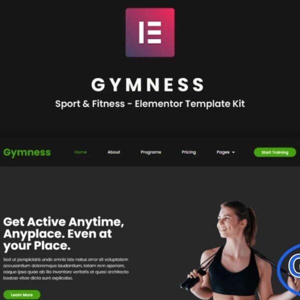 Gymness – Sport & Fitness Elementor Template Kit Gymness is a modern and clean Elementor Template Kit designed specifically for sports and fitness websites. Perfect for gyms, fitness centers, personal trainers, and sports clubs, this kit helps you build a professional and engaging online presence with ease. It features a contemporary design, fully responsive layout, and easy customization using the Elementor Page Builder—no coding required.