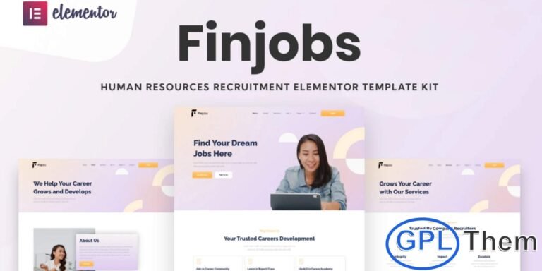 Finjobs – Human Resource Elementor Template Kit Finjobs is a clean, modern, and fully professional Elementor Template Kit crafted for Human Resource agencies, job finder platforms, recruitment websites, job marketplaces, and corporate hiring departments.