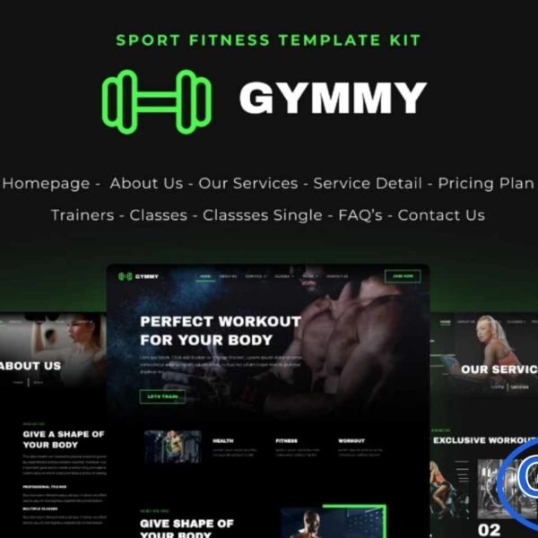 Gymmy – Fitness & Gym Elementor Template Kit Gymmy is a modern and professional Elementor Pro Template Kit built for fitness centers, gyms, yoga studios, boxing clubs, trainers, and health coaches. Designed with a sleek and energetic aesthetic, this template kit ensures a fully responsive, retina-ready experience on all devices.