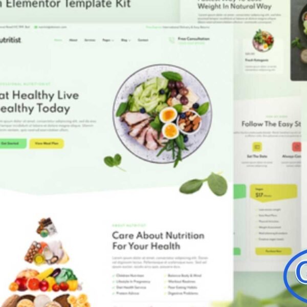 Nutritist – Healthy Food & Nutrition Coach Elementor Template Kit Nutritist is a modern and stylish Elementor Template Kit designed for Nutrition, Health & Wellness, and Diet coaching websites. Perfect for dietitians, nutritionists, health coaches, wellness centers, and healthy food bloggers, this template allows you to create a professional online presence effortlessly.
