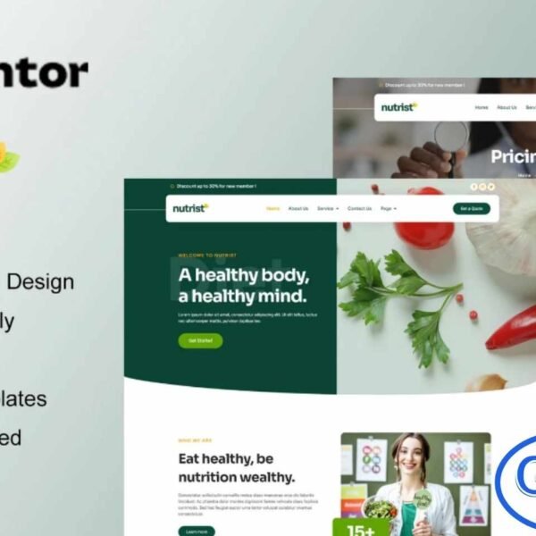 Nutrist – Healthy Food & Nutrition Service Elementor Template Kit Nutrist is a modern Elementor Pro Template Kit designed specifically for websites offering healthy food and nutrition services. Ideal for businesses and services such as nutrition consulting, diet programs, healthy meal planning, organic food delivery, and wellness coaching, this template kit helps you create a professional online presence effortlessly.