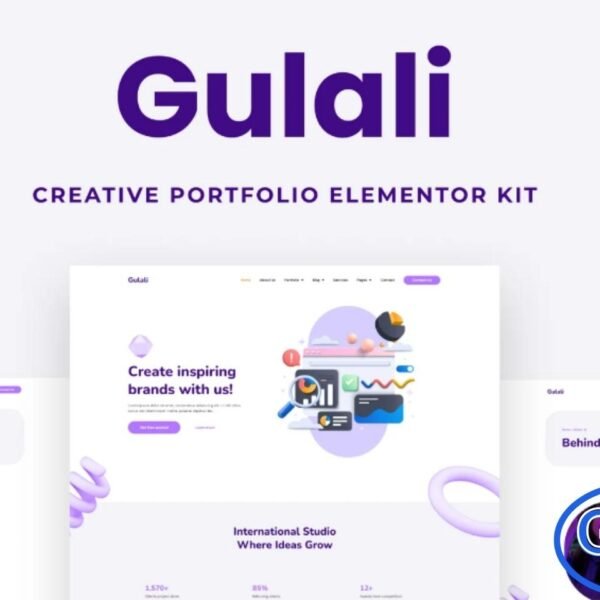 Gulali – Creative Portfolio Elementor Template Kit Gulali is a modern and professional Elementor Pro Template Kit designed for personal portfolios, creative professionals, freelancers, designers, and personal blogs. With its clean, elegant, and minimalist layout, Gulali helps you showcase your work, achievements, and creativity in a visually appealing way.