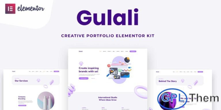 Gulali – Creative Portfolio Elementor Template Kit Gulali is a modern and professional Elementor Pro Template Kit designed for personal portfolios, creative professionals, freelancers, designers, and personal blogs. With its clean, elegant, and minimalist layout, Gulali helps you showcase your work, achievements, and creativity in a visually appealing way.