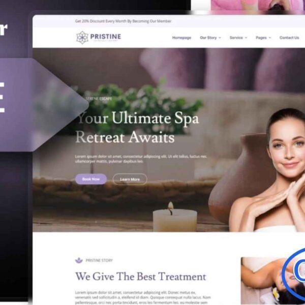 Pristine – Spa & Beauty Treatment Elementor Template Kit Pristine is a beautifully crafted Elementor Template Kit designed specifically for spa, beauty, and wellness treatment websites. Featuring a clean and calming design, this kit offers a complete set of templates perfect for spas, beauty salons, skincare centers, massage therapists, and other wellness businesses.