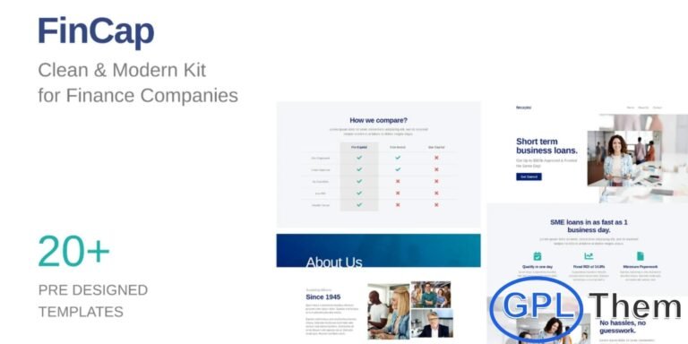 FinCap – Finance Elementor Template Kit FinCap is a clean, modern, and professionally designed Elementor Template Kit tailored for businesses in the finance industry. Perfect for financial consultants, investment firms, corporate finance services, and accounting agencies, this kit helps you build a polished and credible online presence with ease.